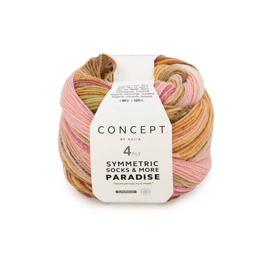 Katia Concept 4 Ply Symmetric Socks and More Paradise Bubblegum (40)
