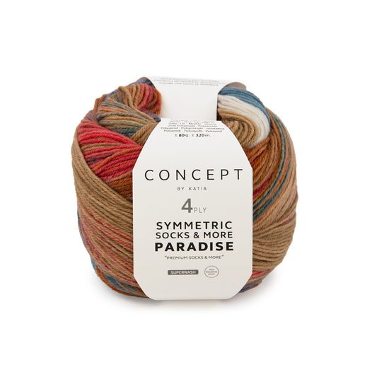 Katia Concept 4 Ply Symmetric Socks and More Paradise Lava (41)