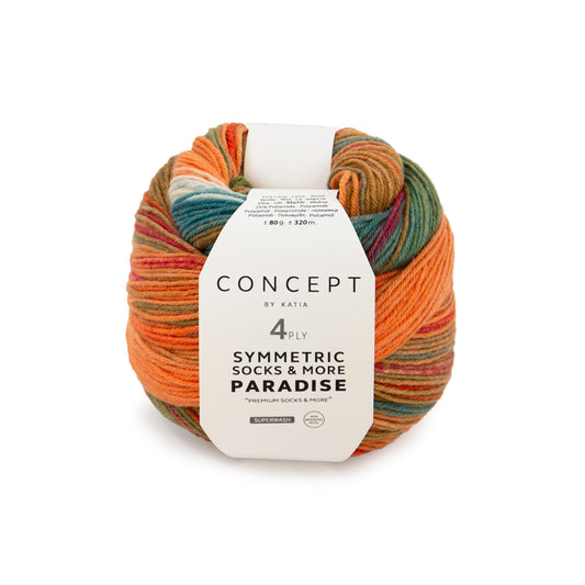 Katia Concept 4 Ply Symmetric Socks and More Paradise Corail (44)