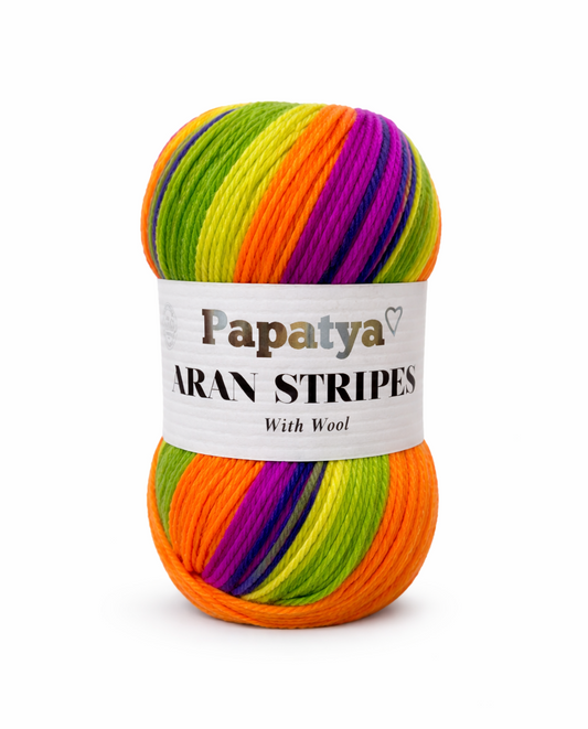 Papatya Aran Stripes Neon Field (12)